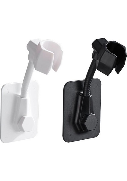 Beyaz Duş Başlığı Tutucu Ayarlanabilir Kendinden Yapışkanlı Duş Başlığı Braketi Duvara Montaj Matkapsız 2 Kanca Standı Banyo Aksesuarları (Yurt Dışından) fiyatları