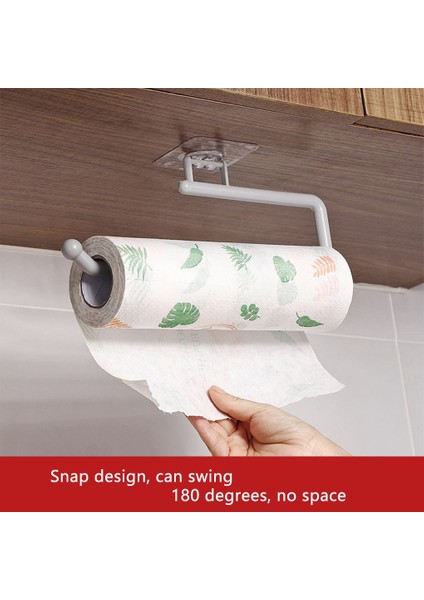 Gri Uzun Doku Askısı Kağıt Rulo Tutucu Duvara Monte Havlu Depolama Rafı Mutfak Banyo Depolama Kanca Bar Dolabı Rag Asılı Tutucu (Yurt Dışından)
