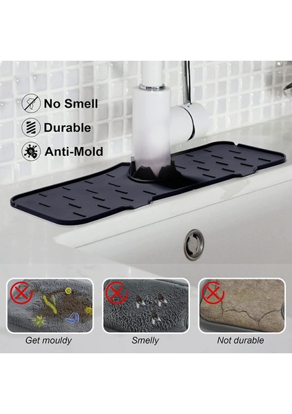 Turuncu Silikon Mutfak Musluk Emici Mat Lavabo Sünger Tutucu Katlanabilir Lavabo Süzgeç Banyo Tezgahı Koruyucu Mutfak Düzenleyici (Yurt Dışından)