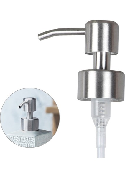 Sh-P6 (28-400) 1 Adet 304 Paslanmaz Çelik El Sıvı Sabun Pompası Kafa Dağıtıcı Memesi Banyo Mutfak Için Köpük Sabun Şampuan Dispenseri Aksesuarları (Yurt Dışından)