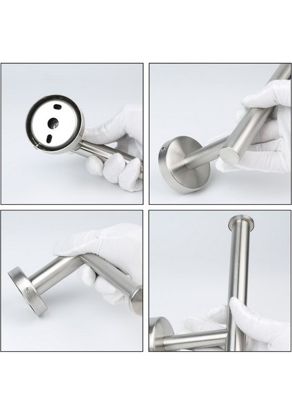 Style2-L Gri Kendinden Yapışkanlı Paslanmaz Çelik Tuvalet Rulo Kağıt Tutucu Organizatörler Bar Havluluk Ray Rafı Sondajsız Tuvalet Aksesuarları (Yurt Dışından) indirimleri