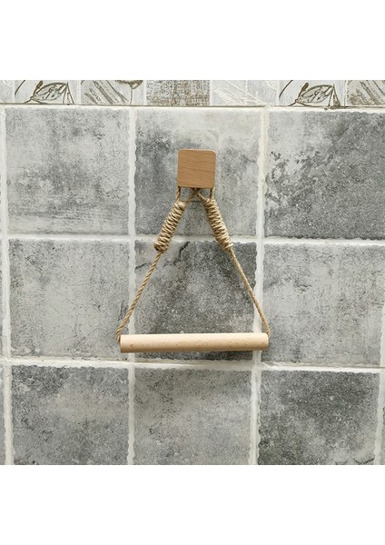 Kare Banyo Dekorasyon Duvara Monte Tutucu Siyah Havlu Standı Ev Dekor Boho Kağıt Seti Organizatör Duvar Wc Aksesuarları (Yurt Dışından)