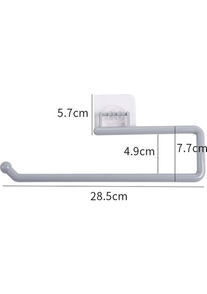 B2 Gri Kağıt Rulo Tutucu Havlu Askısı Ev Depolama Tuvalet Banyo Depolama Rafı Asılı Raf Mutfak Doku Aksesuarı Duvar Standı Askı (Yurt Dışından)