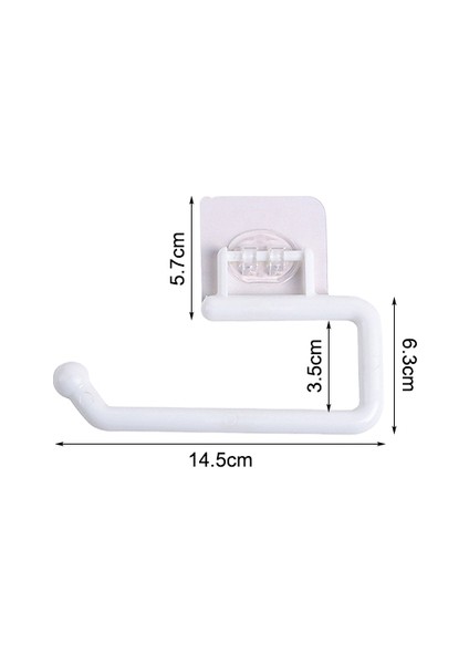 Beyaz S Duvara Monte Mutfak Doku Tutucu Kendinden Yapışkanlı Havlu Saklama Standı Tuvalet Rulo Kağıt Rafı Ev Organizatör Aksesuarları Için (Yurt Dışından)