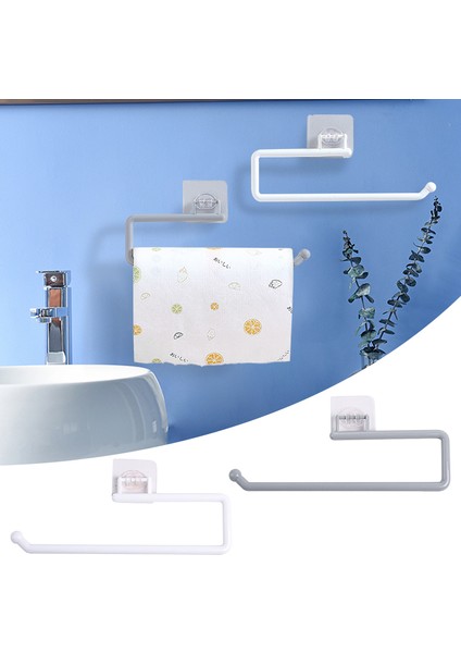 Beyaz S Duvara Monte Mutfak Doku Tutucu Kendinden Yapışkanlı Havlu Saklama Standı Tuvalet Rulo Kağıt Rafı Ev Organizatör Aksesuarları Için (Yurt Dışından) fiyatları
