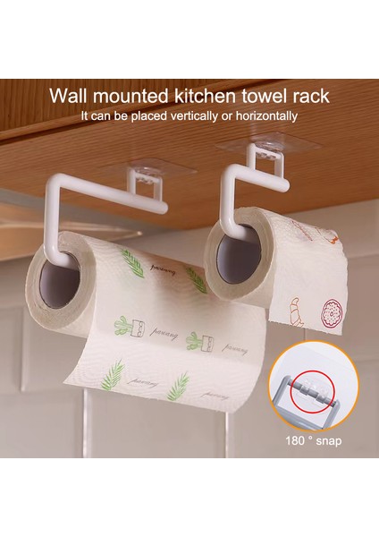 Beyaz S Duvara Monte Mutfak Doku Tutucu Kendinden Yapışkanlı Havlu Saklama Standı Tuvalet Rulo Kağıt Rafı Ev Organizatör Aksesuarları Için (Yurt Dışından) fırsatları