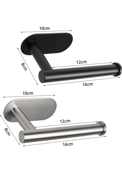 Silver-A Yumruksuz Kağıt Havluluk Paslanmaz Çelik Mutfak Kabine Altında Rulo Raf Gümüş Siyah Banyo Duvara Monte Doku Askısı (Yurt Dışından) fırsatları