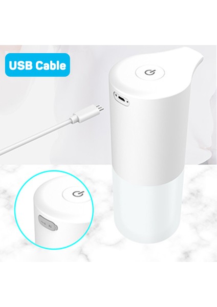 Pembe Fotoselli Sıvı Sabunluk USB Şarj Kızılötesi Indüksiyon Sensörü El Yıkama Makinesi El Dezenfektanı Mutfak Banyo Aksesuarları (Yurt Dışından) fiyatları