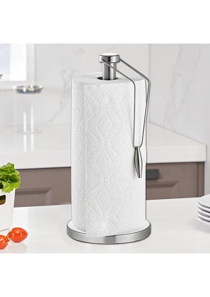 B Rulo Kağıt Rafı Klipsli Kaymaz Taban Paslanmaz Çelik Dikey Doku Tutucu Plastik Sarma Dağıtıcı Standı Mutfak Aracı (Yurt Dışından)