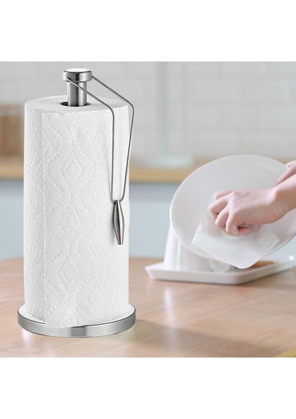 B Rulo Kağıt Rafı Klipsli Kaymaz Taban Paslanmaz Çelik Dikey Doku Tutucu Plastik Sarma Dağıtıcı Standı Mutfak Aracı (Yurt Dışından) fiyatları