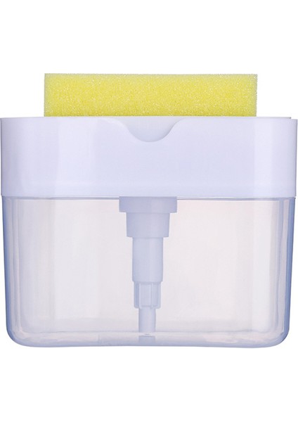 Beyaz Manuel Pres Sabunluk Pompası Duş Otomatik Sabun Sıvı Kutusu Mutfak Temizleme Süngeri Yıkama Bulaşık Fırçası Pot Sabun Organizatör (Yurt Dışından)