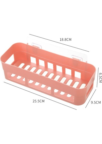 Beyaz Duş Rafı Plastik Raf Organizatör Tuvalet Yapışkanlı Şampuan Jel Depolama Sepeti Dekorasyon Banyo Köşe Banyo Rafı (Yurt Dışından)