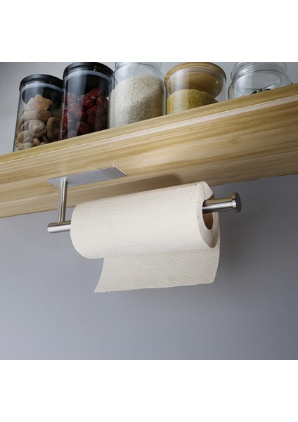 Gümüş A No Sondaj Kağıt Havlu Tutucu Dolap Altında Mutfak Banyo Için Duvara Montaj Kağıt Havlu, Siyah/altın Kağıt Havlu Rulo Tutucu (Yurt Dışından)