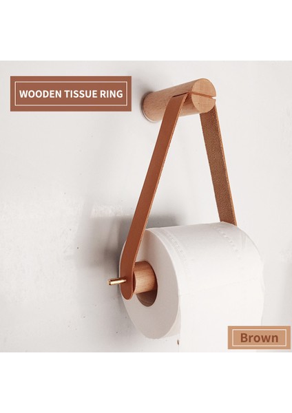 Beyaz Deri Ahşap Rulo Peçete Tutucu Vintage Tuvalet Deri Kağıt Havlu Askısı Banyo Ev Depolama Rafı Ev Dekor (Yurt Dışından) indirimleri