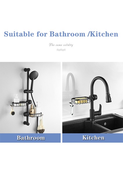 Black-1pcs 1/2pc Banyo Duş Rafları Alüminyum Duş Depolama Sepeti Raf Şampuan Duş Organizatör Banyo Aksesuarları Etagere Douch (Yurt Dışından) indirimleri