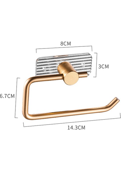 Tek Altın Zarif Wc Kağıt Tutucu Raflı Banyo Tuvalet Havlusu Telefon Tutucu Duvara Monte Havlu Askısı Doku Kutuları Siyah Altın (Yurt Dışından)