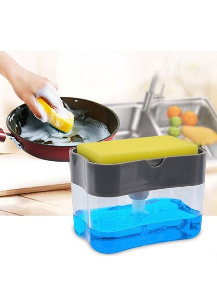 Beyaz Manuel Pres Sabunluk Pompası Duş Otomatik Sabun Sıvı Kutusu Mutfak Temizleme Süngeri Yıkama Bulaşık Fırçası Pot Sabun Organizatör (Yurt Dışından) modelleri