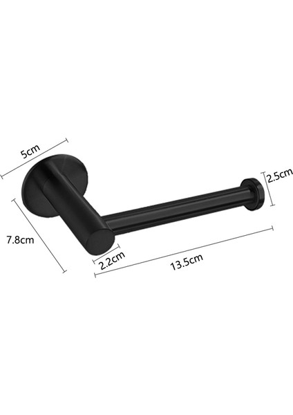 Siyah 13.5x7.8x5 cm Yeni 30 cm Büyük Kağıt Havluluk Dolap Altında Kendinden Yapışkanlı Mutfak Tezgahı Duvara Monte Kağıt Havluluklar Vidalar (Yurt Dışından)