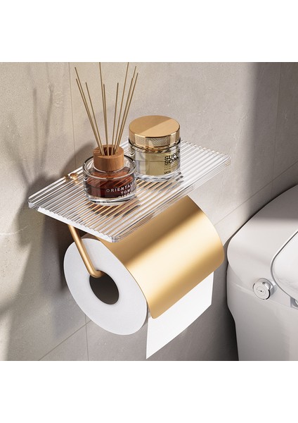 Tek Altın Zarif Wc Kağıt Tutucu Raflı Banyo Tuvalet Havlusu Telefon Tutucu Duvara Monte Havlu Askısı Doku Kutuları Siyah Altın (Yurt Dışından) fırsatları