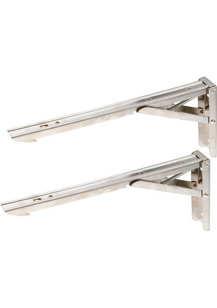 12 Inç 2 Adet Katlanır Raf Destekleri, Paslanmaz Çelik Katlanabilir Raf Aparatı Masa Çalışma Masası Için, Yerden Tasarruf Sağlayan Dıy Braketi (Yurt Dışından) fiyatları