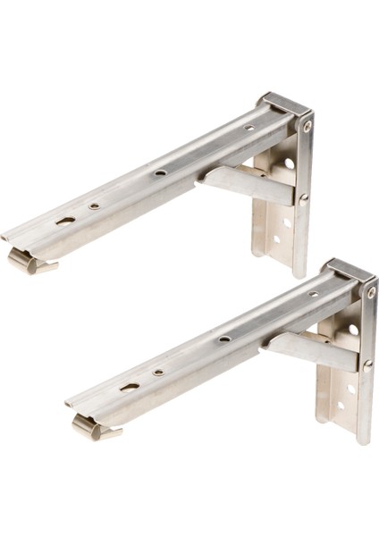 12 Inç 2 Adet Katlanır Raf Destekleri, Paslanmaz Çelik Katlanabilir Raf Aparatı Masa Çalışma Masası Için, Yerden Tasarruf Sağlayan Dıy Braketi (Yurt Dışından) modelleri