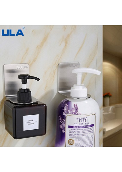A61521N Ula Paslanmaz Çelik Duvara Montaj Sabun Duş Jeli Dağıtıcı Şişe Tutucu Kanca Asılı Askı Raf Banyo Mutfak Düzenleyici (Yurt Dışından)