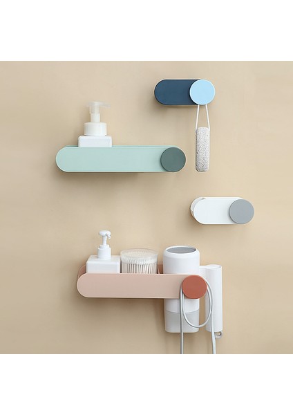 Küçük Mavi Çok Fonksiyonlu Saç Kurutma Makinesi Tutucu Banyo Organizatör Raf Saç Kurutma Makinesi Standı Banyo Aksesuarları Kendinden Yapışkanlı Duvar Depolama Rafı (Yurt Dışından) fiyatları