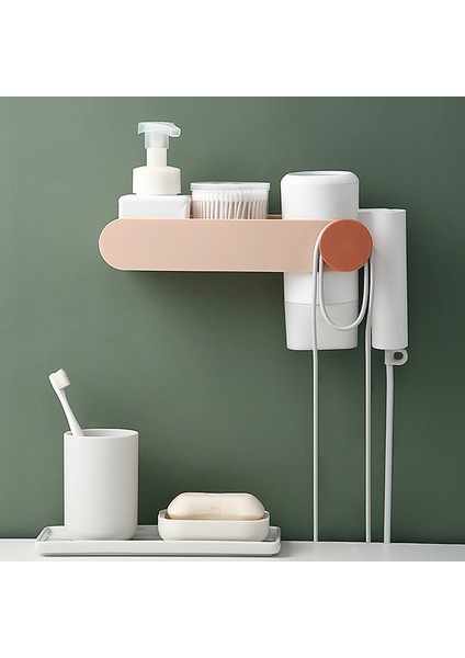 Küçük Mavi Çok Fonksiyonlu Saç Kurutma Makinesi Tutucu Banyo Organizatör Raf Saç Kurutma Makinesi Standı Banyo Aksesuarları Kendinden Yapışkanlı Duvar Depolama Rafı (Yurt Dışından) indirimleri