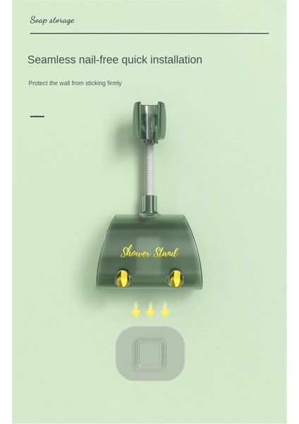 Amber Duş Başlığı Braketi Güçlü Takılabilir Güçlü Emiş Banyo Evrensel Duş Başlığı Tutucu Kendinden Yapışkanlı Duvara Montaj Ayarlanabilir (Yurt Dışından) indirimleri