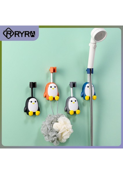 Turuncu Duş Tabanı Delme Yok Karikatür Duş Başlığı Tutucu Evrensel Ayar Duş Braketi Banyo Depolama Banyo Braketi (Yurt Dışından) fiyatları