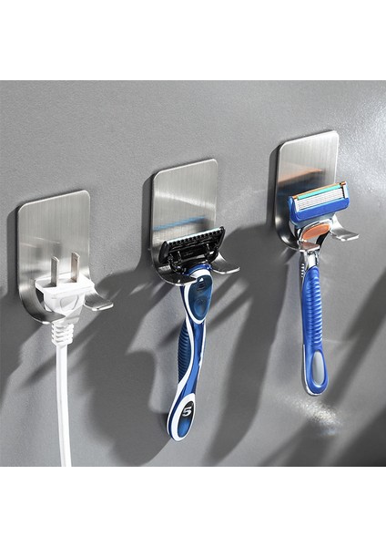 Tip B 5 Adet Tıraş Makinesi Depolama Raf Raf Paslanmaz Çelik Jilet Tutucu Duvar Banyo Saç Kurutma Makinesi Tıraş Razor Standı Organizatör Askı Kancaları (Yurt Dışından)