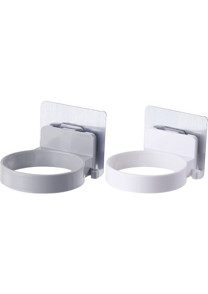 02 Gri Yumruk Serbest Standı Banyo Raf Organizatör Plastik Banyo Aksesuarları Banyo Depolama Rafı Saç Kurutma Makinesi Tutucu (Yurt Dışından)