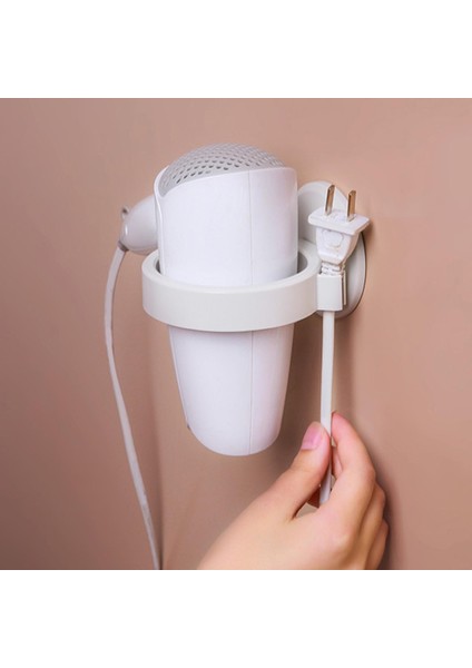Beyaz Saç Kurutma Makinesi Tutucu Abs Plastik Hiçbir Sondaj Saç Bakım Araçları Tutucu Kuaför Salonları Yatak Odası Için (Yurt Dışından) modelleri