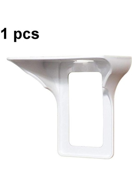 Beyaz Plastik Duvar Prizi Raf Beyaz Kolay Kurulum Soket Cep Telefonu Tutucu Banyolar Için Çok Fonksiyonlu Donanım Depolama Montaj (Yurt Dışından)