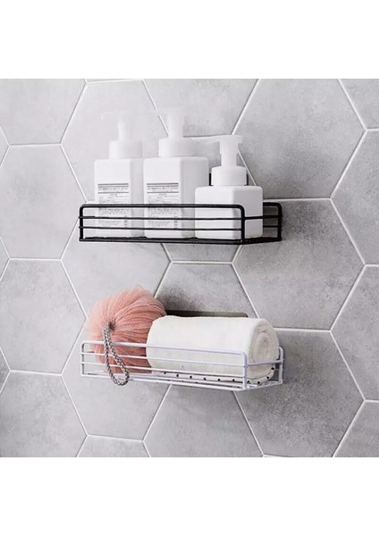 1 Adet Raf 1/2 Adet Demir Banyo Rafı Duvara Montaj Hiçbir Sondaj Duş Odası Şampuan Depolama Tutucu Mutfak Köşe Banyo Aksesuarları (Yurt Dışından) modelleri