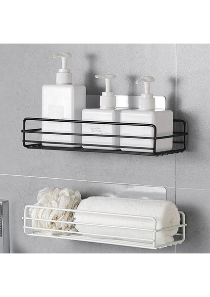1 Adet Raf 1/2 Adet Demir Banyo Rafı Duvara Montaj Hiçbir Sondaj Duş Odası Şampuan Depolama Tutucu Mutfak Köşe Banyo Aksesuarları (Yurt Dışından) fırsatları