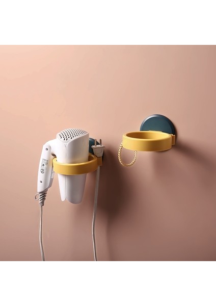 Sarı Mavi Saç Kurutma Makinesi Rafı Banyo Duvar Asılı Saç Kurutma Makinesi Çerçevesi (Yurt Dışından) indirimleri
