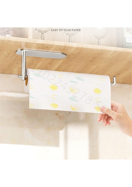SILVER-16CM Asılı Kağıt Rulo Havluluk Paslanmaz Çelik Yapışkan Duvara Montaj Banyo Tuvalet Depolama Standı Mutfak Düzenleyici Peçete Rafı (Yurt Dışından)