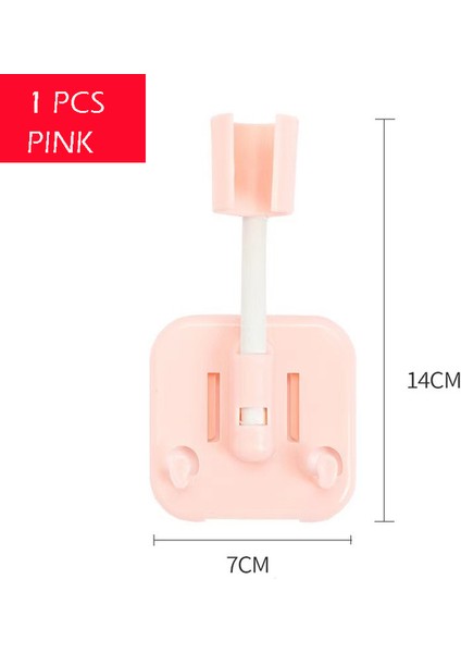 1 Adet Pembe Tutucu 1 Adet 360 Rotasyon Standı Kancalı Duş Tutucusu Için Punch-Free Braket Taban Armatürleri Banyo Aksesuarları Için Su Geçirmez Güçlü (Yurt Dışından)