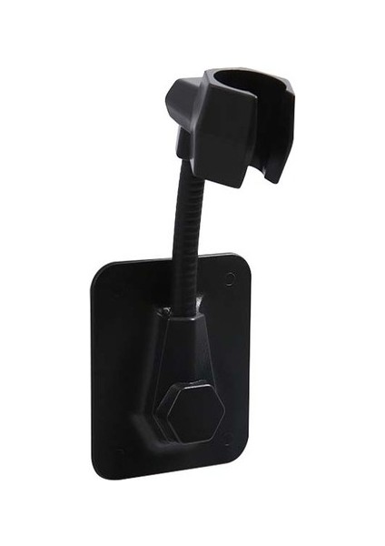 Siyah Banyo Duş Braketi, Yapışkanlı Duş Memesi Tabanı, Ev Delikli Raf, Çok Fonksiyonlu Evrensel Ayar (Yurt Dışından)