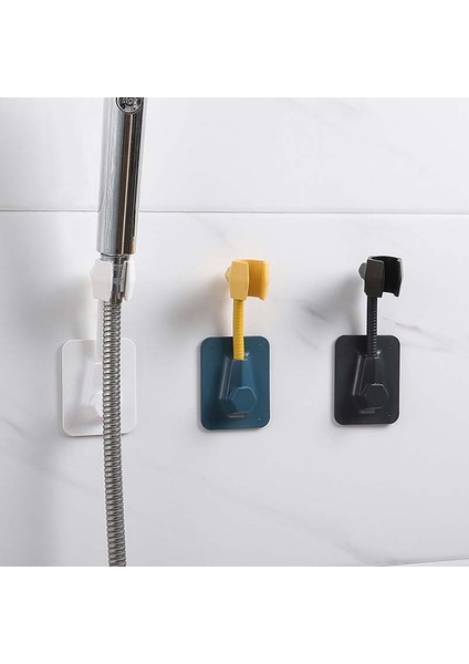 Siyah Banyo Duş Braketi, Yapışkanlı Duş Memesi Tabanı, Ev Delikli Raf, Çok Fonksiyonlu Evrensel Ayar (Yurt Dışından) fiyatları