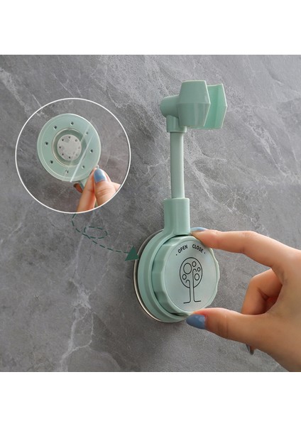 Sarı 360° Evrensel Duş Başlığı Tutucu Ayarlanabilir Kendinden Yapışkanlı Duş Başlığı Braketi Yumruksuz Duvara Montaj Standı Spa Banyo Abs Yeni (Yurt Dışından)