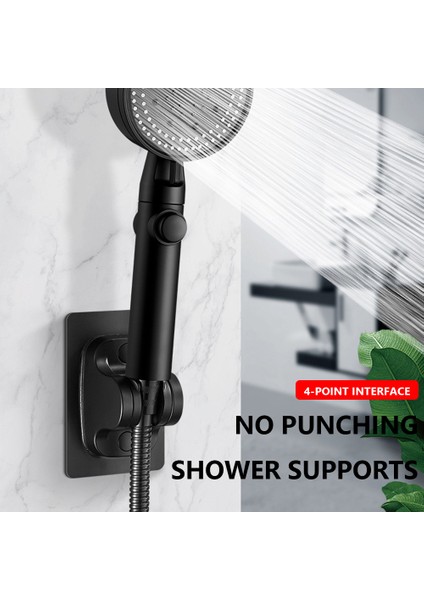 01 Punch Duş Başlığı Tutucu Kendinden Yapışkanlı Evrensel Duş Başlığı Braketi Sabit Taban 90 Derece Ev Banyo Için Ayarlanabilir (Yurt Dışından)