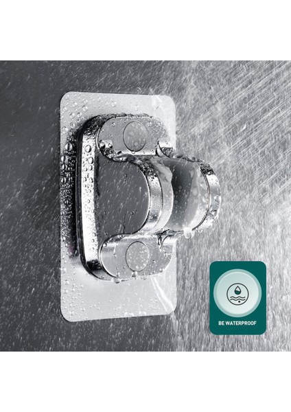 01 Punch Duş Başlığı Tutucu Kendinden Yapışkanlı Evrensel Duş Başlığı Braketi Sabit Taban 90 Derece Ev Banyo Için Ayarlanabilir (Yurt Dışından)