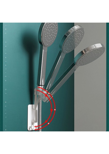 Style-7 360° Dönen Evrensel Duş Braketi Duş Başlığı Memesi Vantuz Duş Aksesuarları Yumruksuz Ev Duş Başlığı Braketi (Yurt Dışından)