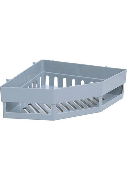 Gri Banyo Köşe Rafı Sondaj Olmadan Duvar Emme Depolama Sepeti Şampuan Organizatör Sabunluk Banyo Rafı Aksesuarları 2 Adet (Yurt Dışından)