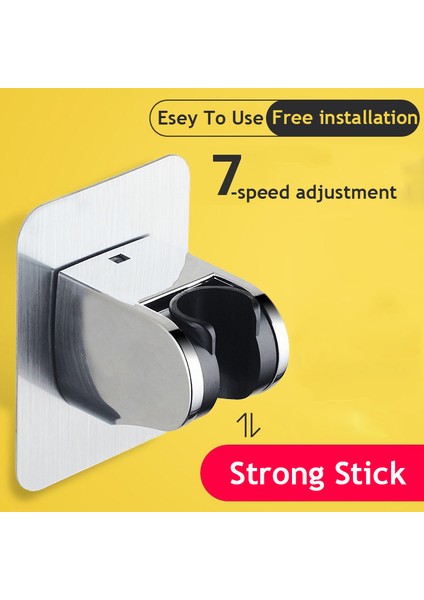 Siyah B 1 Adet Adsorpsiyon Duş Duvar Braketi Deliksiz Duş Başlığı Destek Tabanı Lavabo Tutucu Ayarlanabilir Duş Rafı Vantuz Banyo (Yurt Dışından) modelleri