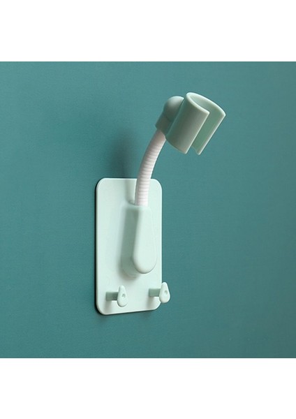 Yeşil 360 Derece Duş Başlığı Tutucu Ayarlanabilir Duş Başlığı Braketi 2 Kanca Standı Duvara Monte El Duş Başlığı Tutucu (Yurt Dışından)