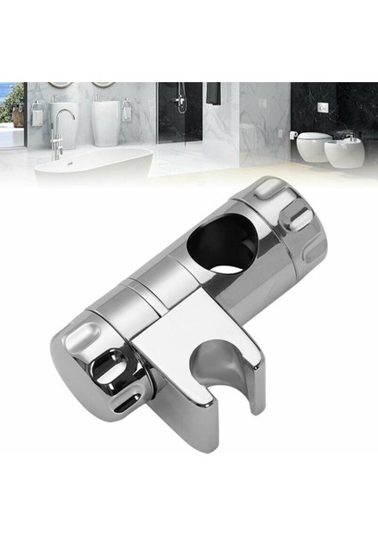 25MM Duş Başlığı Tutucu Ray Kaydırıcı Ahize Braketi Kiti Krom Ayarlanabilir Kullanışlı 25MM Yükseltici Raylara Uyuyor (Yurt Dışından)
