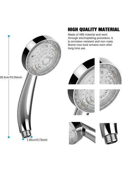 Gümüş LED 7 Renk Duş Başlığı Otomatik Renk Değiştiren LED Duş Işığı Su Tasarruflu Duş Başlığı Banyo Aksesuarları Duş Başlığı (Yurt Dışından) modelleri